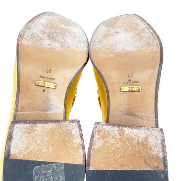 GUCCI Vegas Horsebit Collapsible Heel Metallic Leather Loafer 37 - Picture 13 of 14